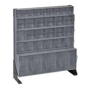 Tip-Out Bin Standt 8" x 23-5/8" x 28" Gray