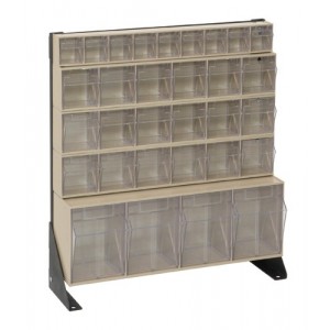 Tip-Out Bin Standt 8" x 23-5/8" x 28" Ivory
