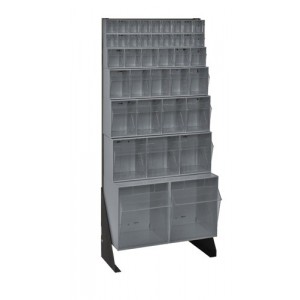 Tip-Out Bin Stand 8" x 23-5/8" x 52" Gray