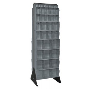 Tip-Out Bin Stand 16" x 23-5/8" x 75" Gray
