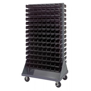 Mobile Louvered Rack 36" x 25" x 72" Black