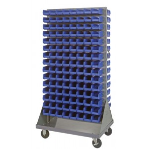 Mobile Louvered Rack 36" x 25" x 72" Blue