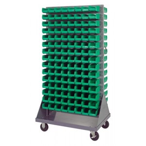 Mobile Louvered Rack 36" x 25" x 72" Green