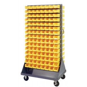 Mobile Louvered Rack 36" x 25" x 72" Yellow