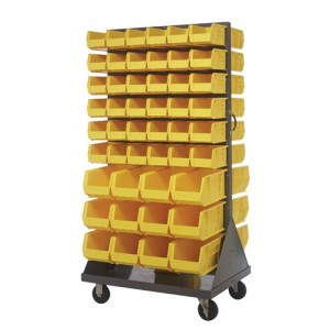 Mobile Louvered Rack 36" x 25" x 72" Yellow
