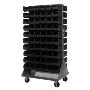 Mobile Louvered Rack 36" x 25" x 72" Black