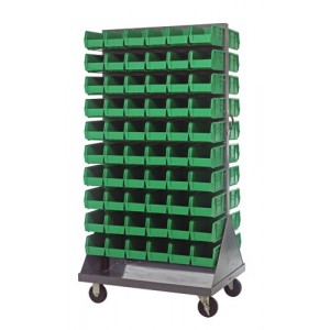 Mobile Louvered Rack 36" x 25" x 72" Green