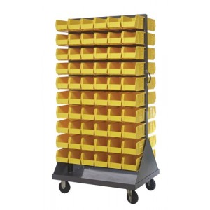 Mobile Louvered Rack 36" x 25" x 72" Yellow