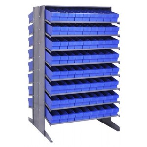 Sloped shelving systems with super tuff euro drawers 36" x 36" x 60"