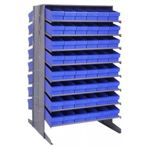 Sloped shelving systems with super tuff euro drawers 36" x 36" x 60"