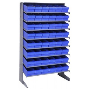 Sloped shelving systems with super tuff euro drawers 12" x 36" x 60"