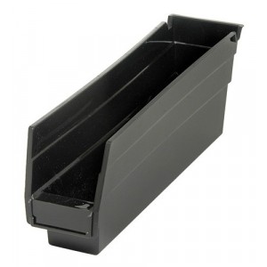 Economy Shelf Bin 11-5/8" x 2-3/4" x 4" Black