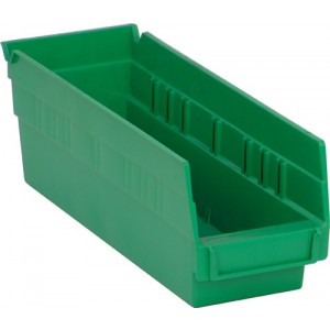 Economy Shelf Bin 11-5/8" x 4-1/8" x 4" Green