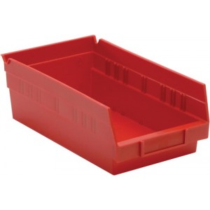 Economy Shelf Bin 11-5/8" x 6-5/8" x 4" Red