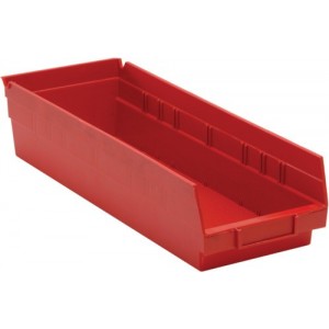 Economy Shelf Bin 17-7/8" x 6-5/8" x 4" Red