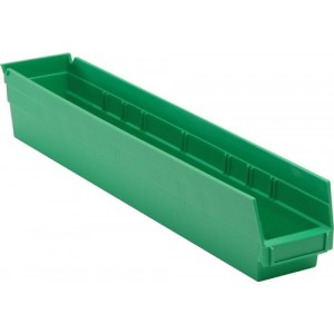 Economy Shelf Bin 23-5/8" x 4-1/8" x 4" Green