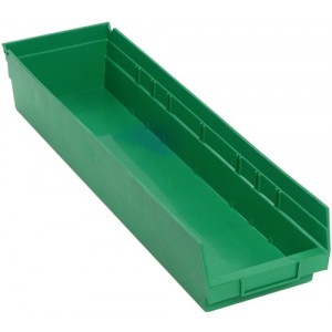 Economy Shelf Bin 23-5/8" x 6-5/8" x 4" Green