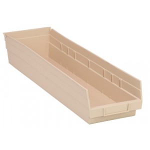 Economy Shelf Bin 23-5/8" x 6-5/8" x 4" Ivory