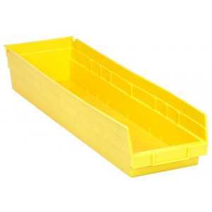 Economy Shelf Bin 23-5/8" x 6-5/8" x 4" Yellow