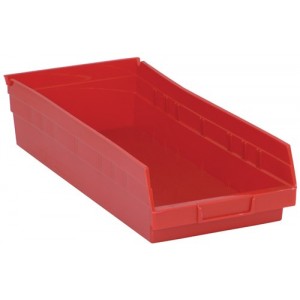 Economy Shelf Bin 17-7/8" x 8-3/8" x 4" Red