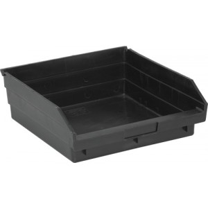 Economy shelf bin 11-5/8" x 11-1/8" x 4" Black