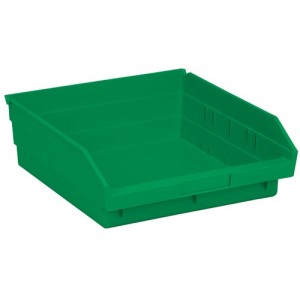 Economy shelf bin 11-5/8" x 11-1/8" x 4" Green