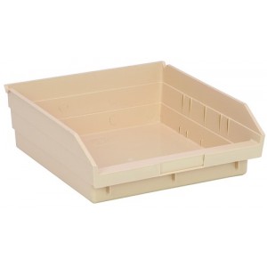 Economy shelf bin 11-5/8" x 11-1/8" x 4" Ivory