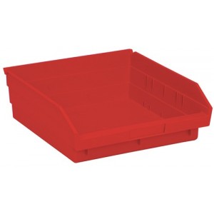 Economy shelf bin 11-5/8" x 11-1/8" x 4" Red