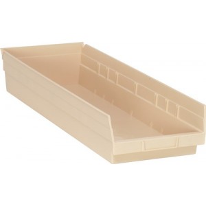 Economy shelf bin 23-5/8" x 8-3/8" x 4" Ivory