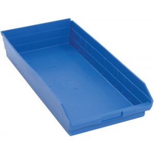 Economy shelf bin 23-5/8" x 11-1/8" x 4" Blue