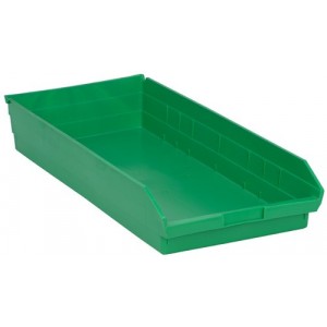 Economy shelf bin 23-5/8" x 11-1/8" x 4" Green