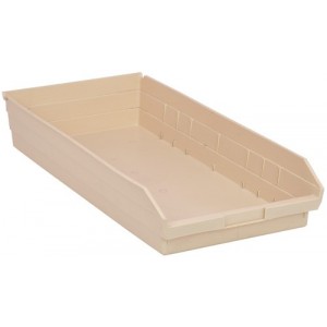 Economy shelf bin 23-5/8" x 11-1/8" x 4" Ivory