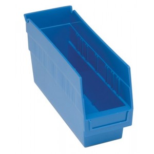 STORE-MORE 6'' Shelf Bin 11-5/8"" x 4-1/8"" x 6"" Blue