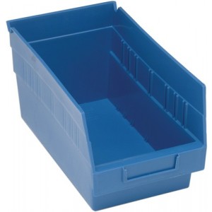 STORE-MORE 6'' Shelf Bin 11-5/8" x 6-5/8" x 6" Blue