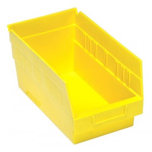 STORE-MORE 6'' Shelf Bin 11-5/8" x 6-5/8" x 6" Yellow
