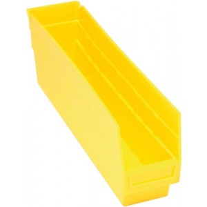 STORE-MORE 6'' Shelf Bin 17-7/8" x 4-1/8" x 6" Yellow