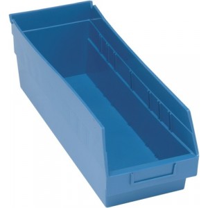 STORE-MORE 6'' Shelf Bin 17-7/8" x 6-5/8" x 6" Blue