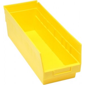 STORE-MORE 6'' Shelf Bin 17-7/8" x 6-5/8" x 6" Yellow