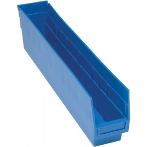 STORE-MORE 6'' Shelf Bin 23-5/8"" x 4-1/8"" x 6"" Blue