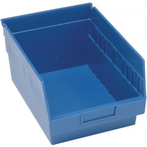 STORE-MORE 6'' Shelf Bin 11-5/8" x 8-3/8" x 6" Blue