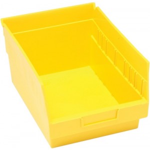 STORE-MORE 6'' Shelf Bin 11-5/8" x 8-3/8" x 6" Yellow