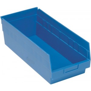 STORE-MORE 6'' Shelf Bin 17-7/8" x 8-3/8" x 6" Blue