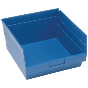 STORE-MORE 6'' Shelf Bin 11-5/8" x 11-1/8" x 6" Blue