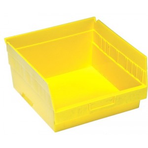 STORE-MORE 6'' Shelf Bin 11-5/8" x 11-1/8" x 6" Yellow