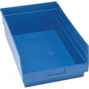 STORE-MORE 6'' Shelf Bin 17-7/8" x 11-1/8" x 6" Blue