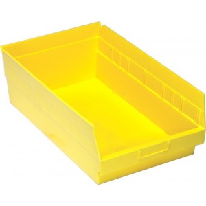 STORE-MORE 6'' Shelf Bin 17-7/8" x 11-1/8" x 6" Yellow
