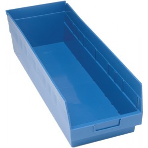 STORE-MORE 6'' Shelf Bin 23-5/8" x 8-3/8" x 6" Blue