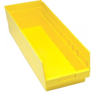 STORE-MORE 6'' Shelf Bin 23-5/8" x 8-3/8" x 6" Yellow