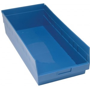 STORE-MORE 6'' Shelf Bin 23-5/8" x 11-1/8" x 6" Blue