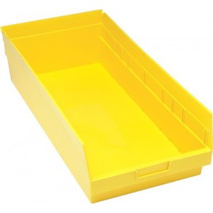 STORE-MORE 6'' Shelf Bin 23-5/8" x 11-1/8" x 6" Yellow